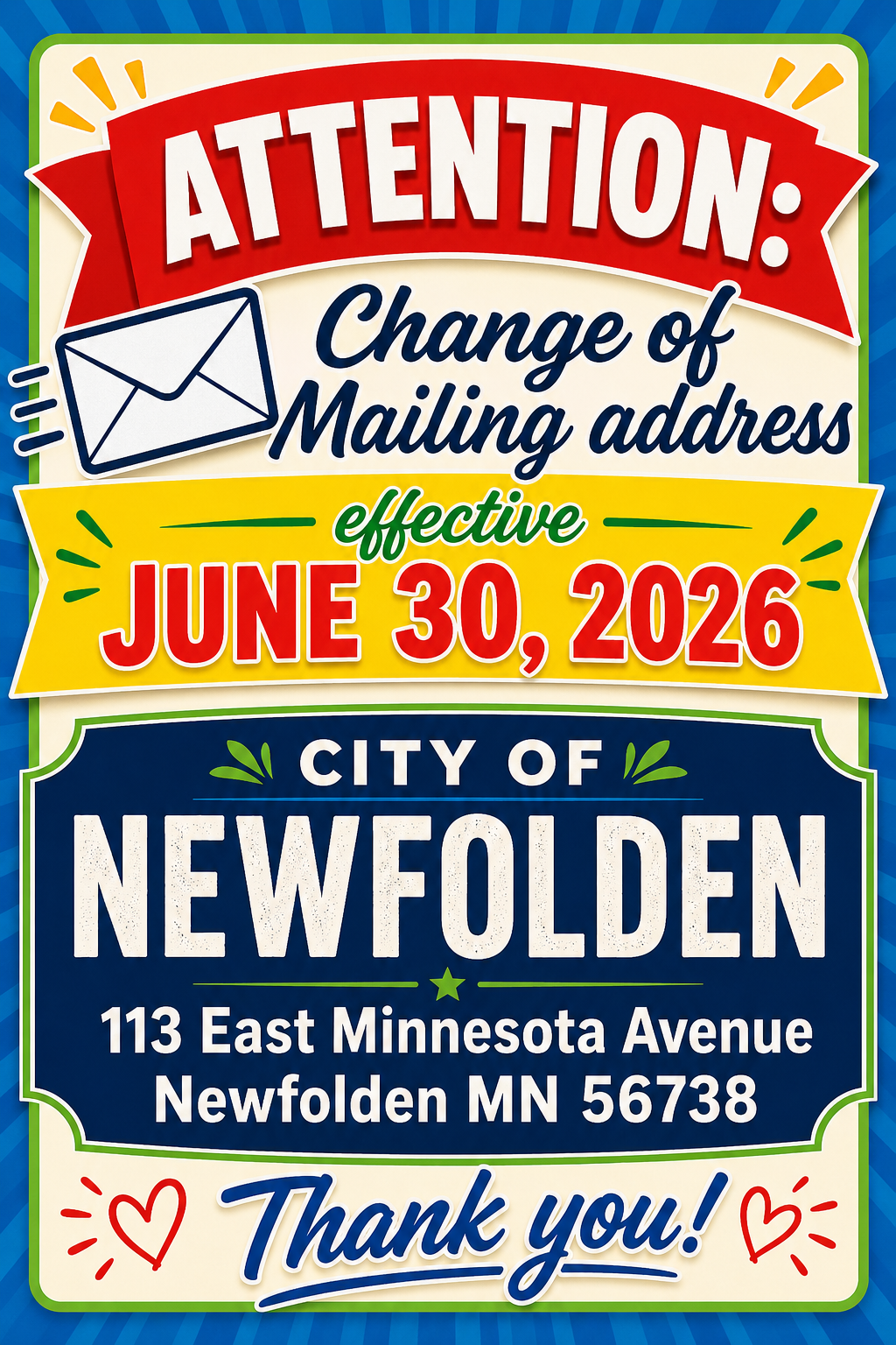 Change in Mailing Address